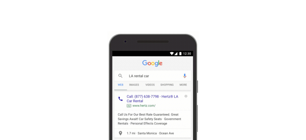 google ads accroche responsive mobile