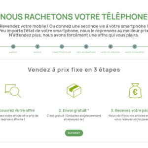 Configurateur de rachat de téléphone